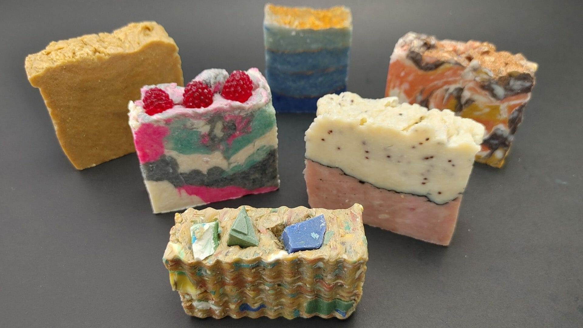 Hot process soap bars